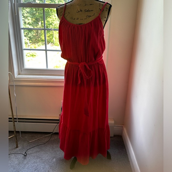 Nordstrom Socialite Belted Midi Summer Dress With Pockets. Size Large. NWT. - Picture 7 of 11